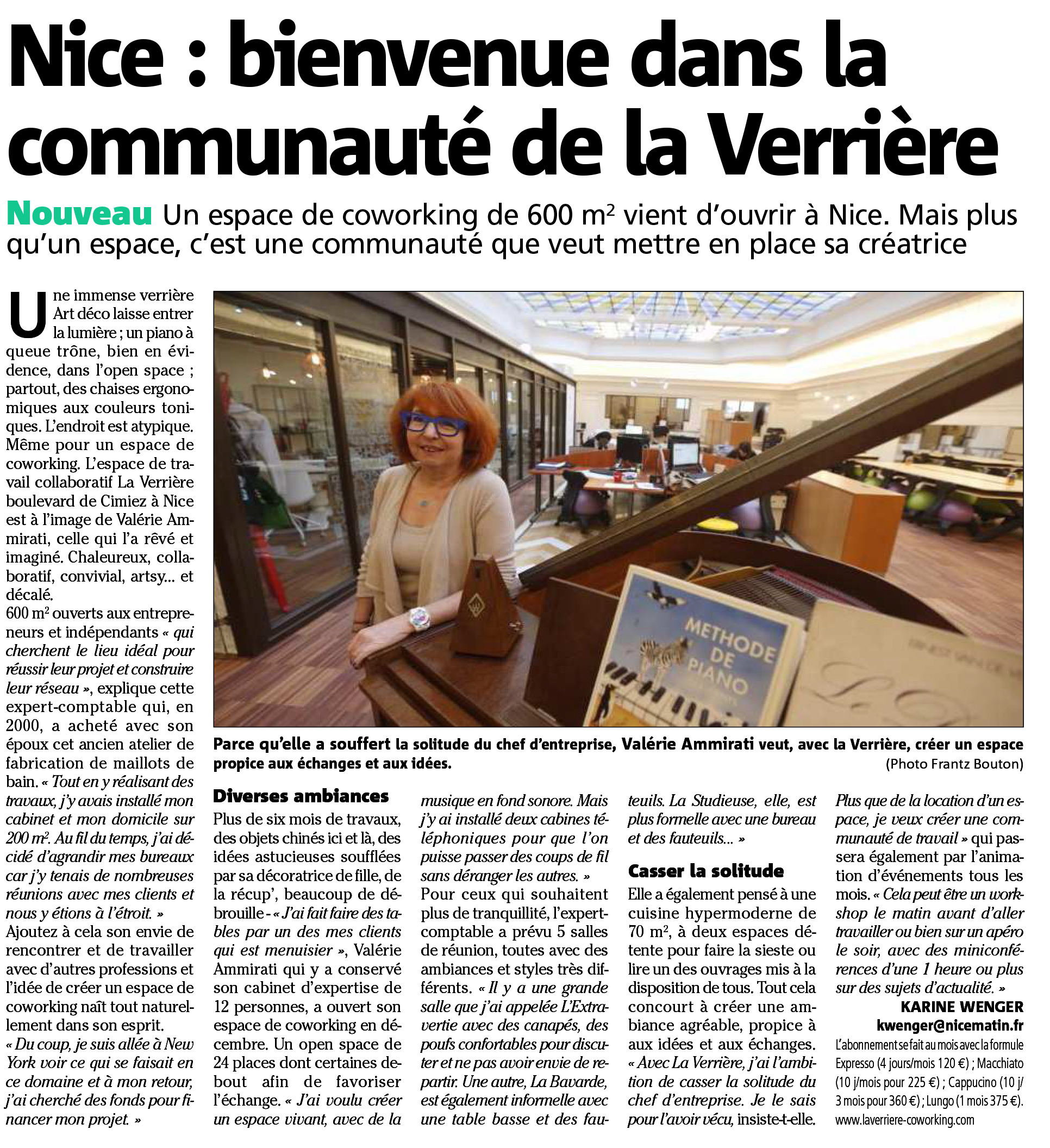 NICE MATIN LA VERRIERE