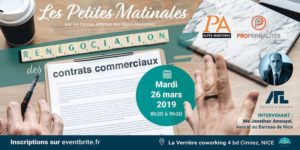 PetiteMatinale - Renégociation des contrats commerciaux @ La Verrière Coworking